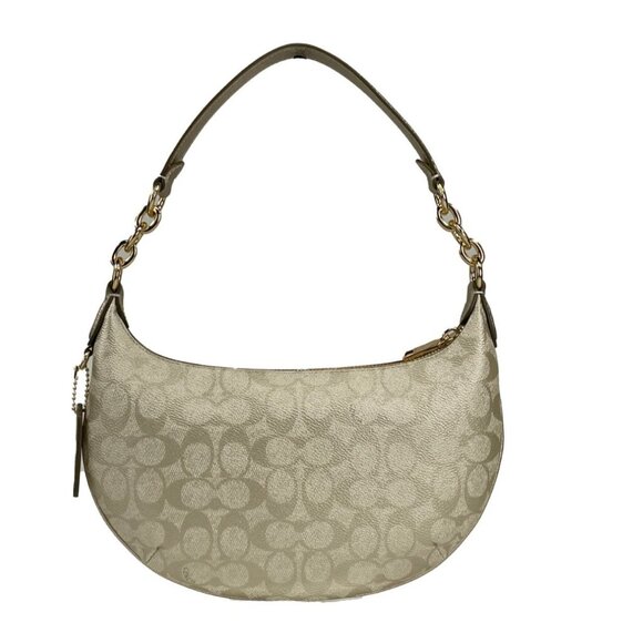 NEW Coach CX584 Payton Signature PVC Leather Shoulder Bag  Champagne Gold Purse - Picture 3 of 5